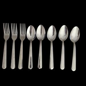 Farberware Flatware Lot 8 Pc Forks Tablespoons Stainless Steel